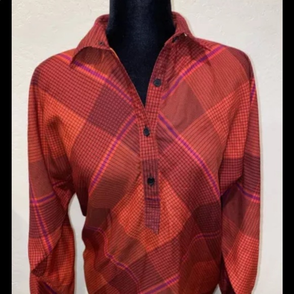 Vintage Ted Lapidus Plaid Blouse 38 - Picture 2 of 7